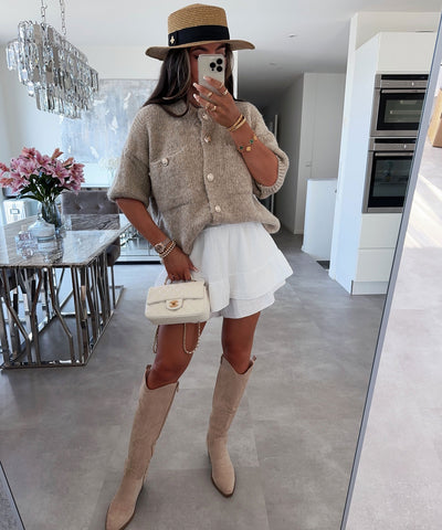 Beige Cowboy Boots | LouLou Couture