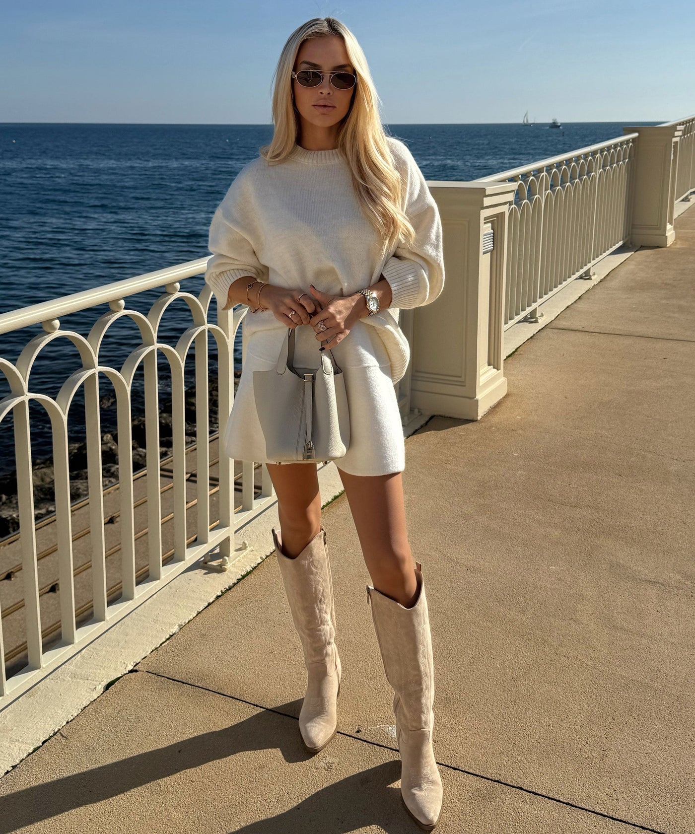 Beige Cowboy Boots | LouLou Couture