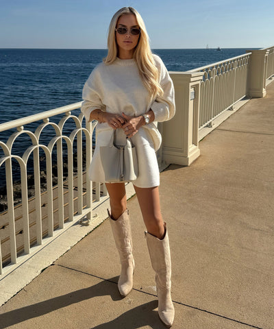 Beige Cowboy Boots | LouLou Couture