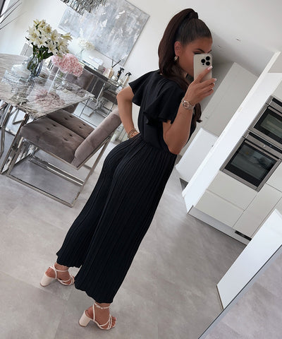 Black Wide Jumpsuit | LouLou Couture