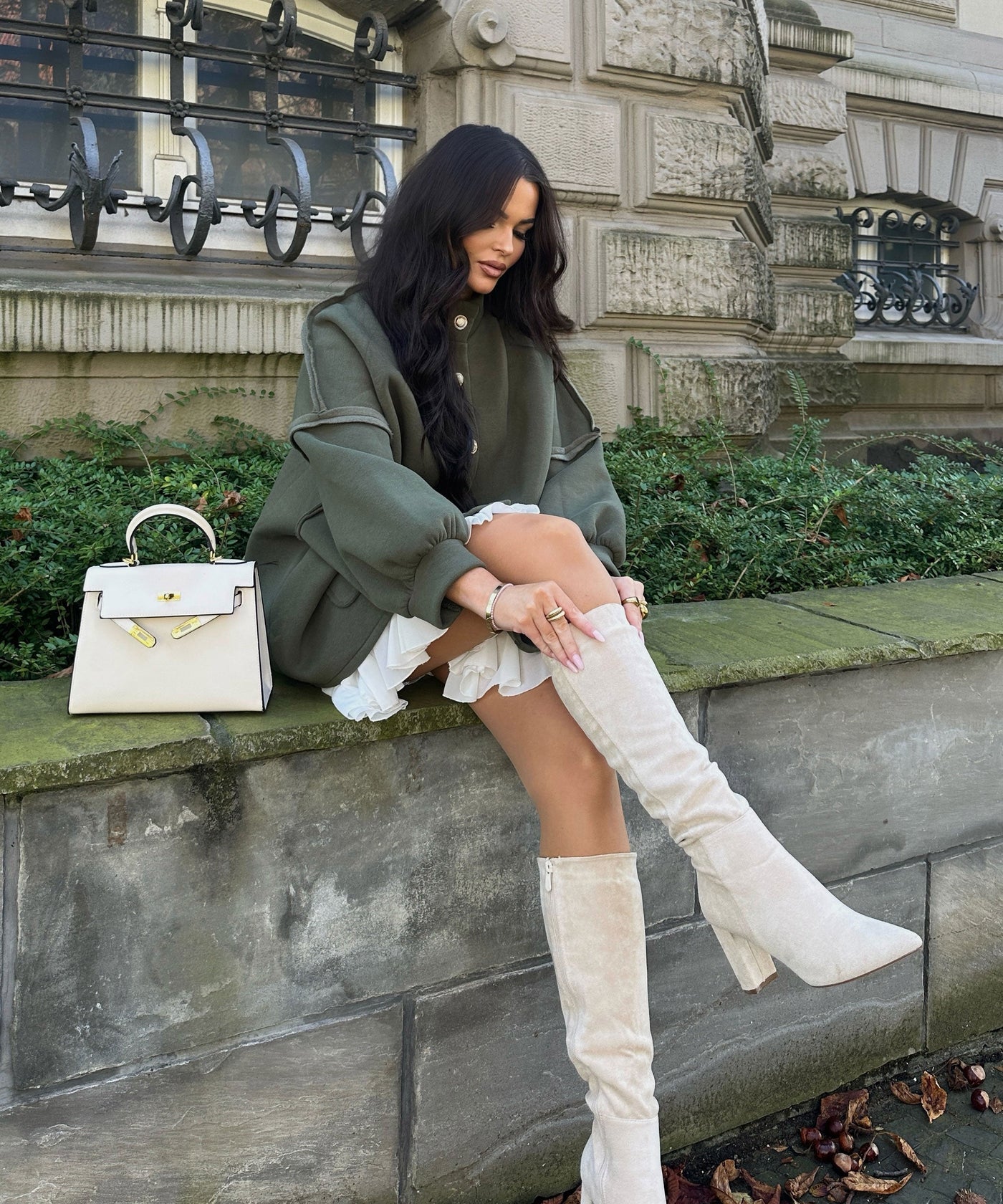 Mila Oversized Green Jacket | LouLou Couture