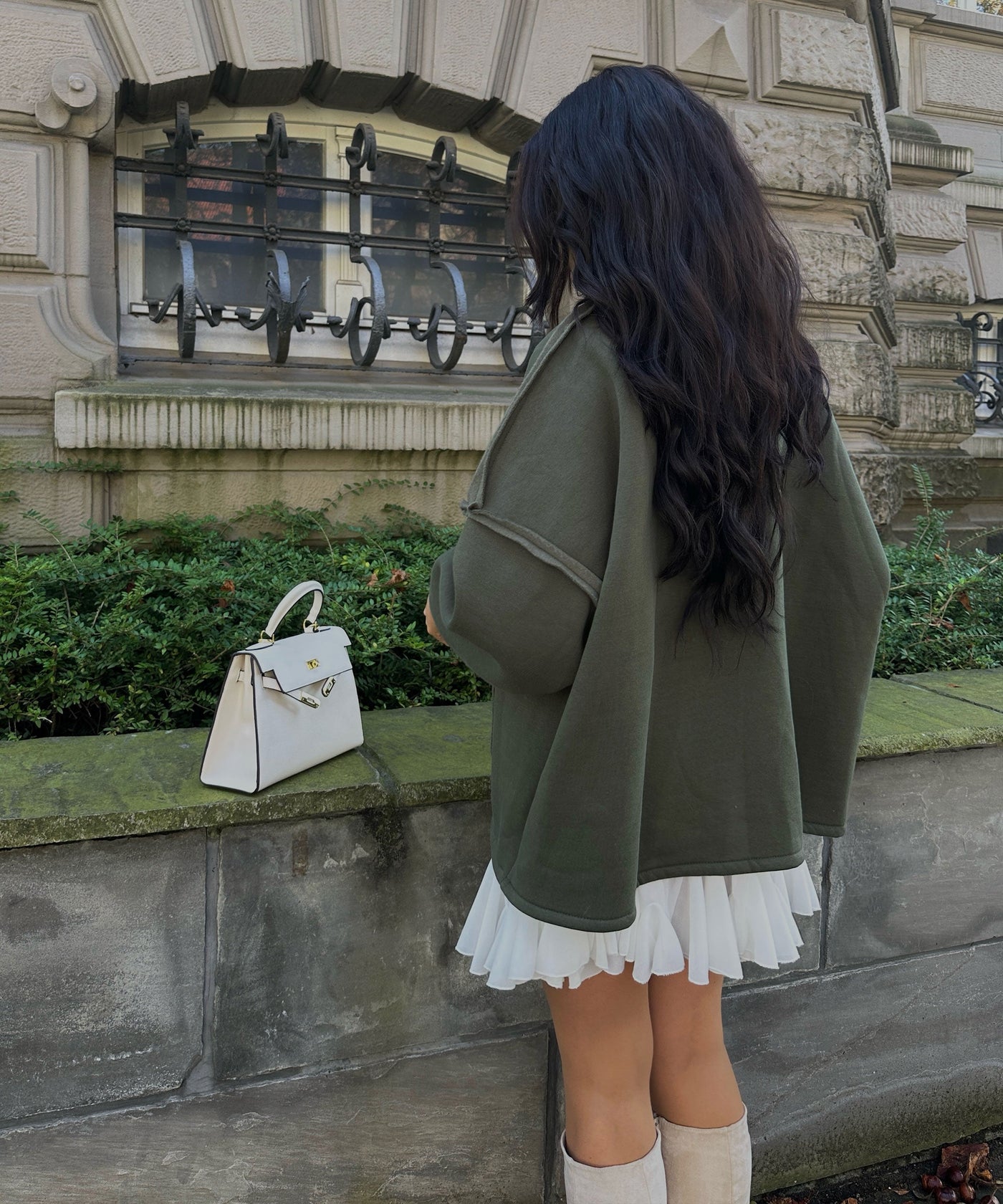 Mila Oversized Green Jacket | LouLou Couture