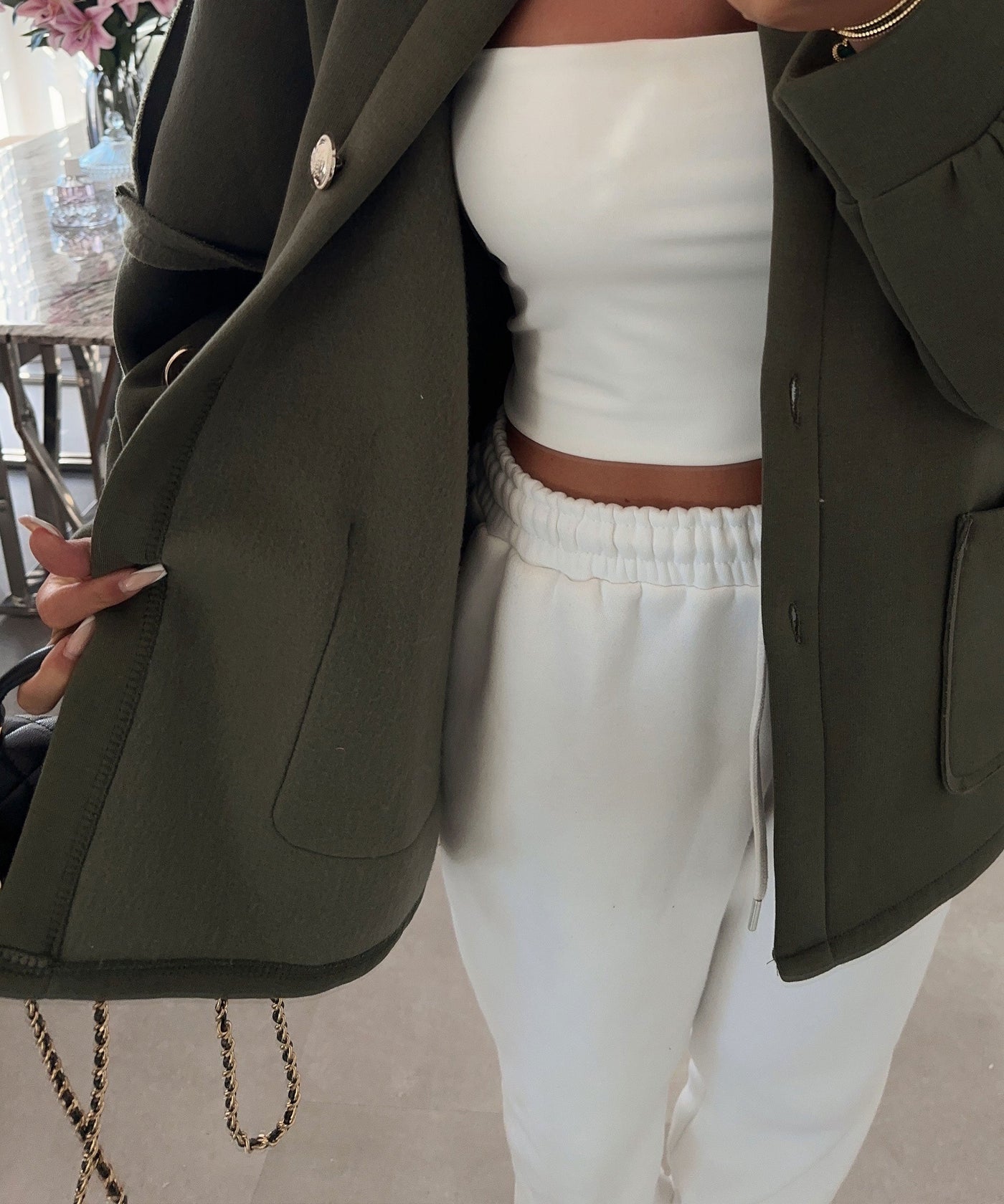 Mila Oversized Green Jacket | LouLou Couture