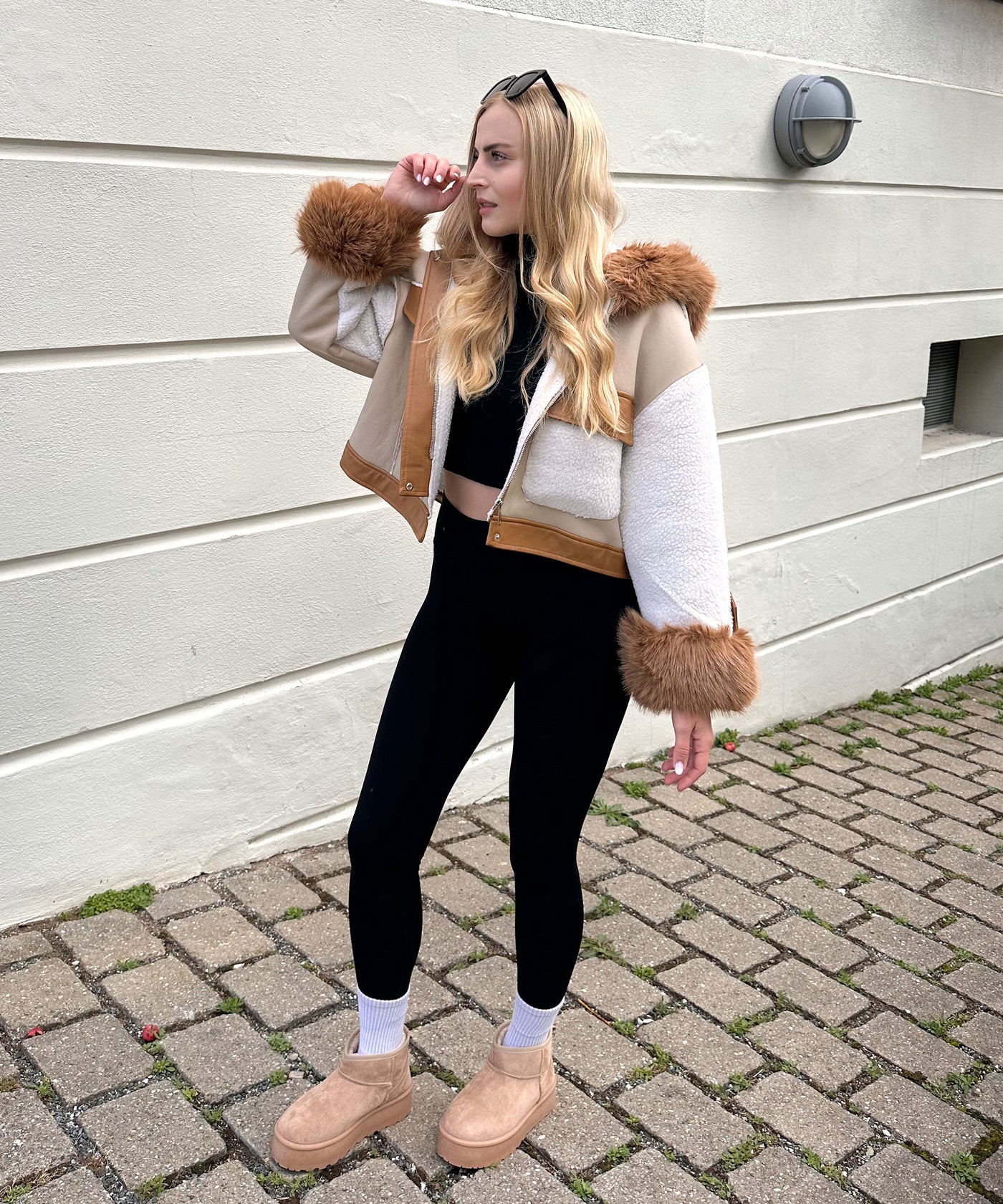 Lined platform boots camel - LouLou Couture