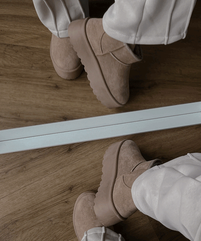 Lined platform boots camel - LouLou Couture