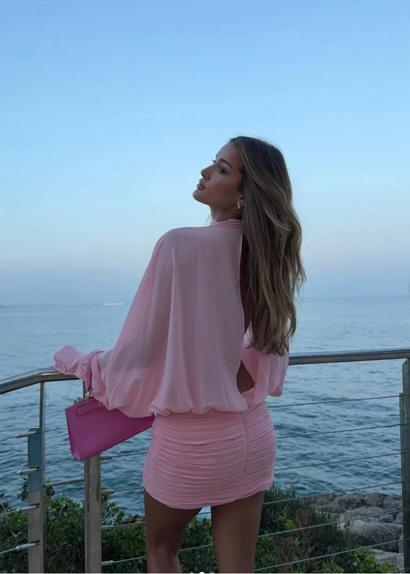 long sleeve mini summer dress FAIABLE Mini Deep V Sexy Long Sleeve Dress for Women A-line High Waisted Casual Flowy Dress for Cocktail Wedding Guest Apricot at Amazon Women's Clothing store