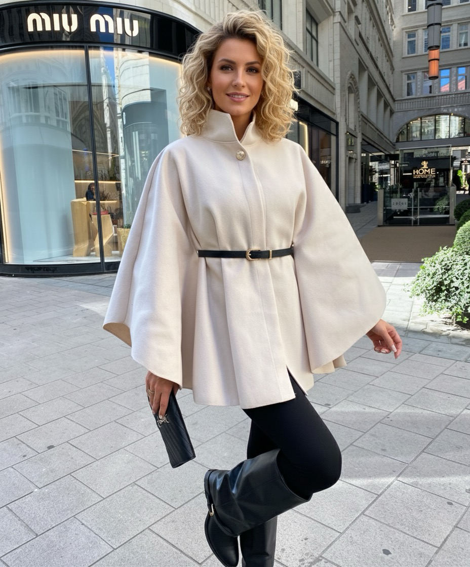Cape Coat Beige | LouLou Couture