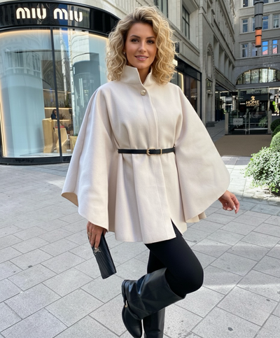 Cape Coat Beige | LouLou Couture