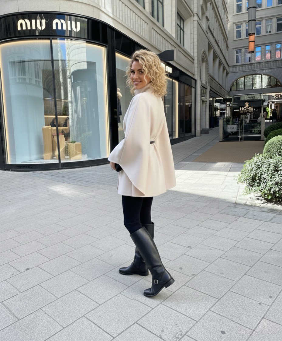 Cape Coat Beige | LouLou Couture