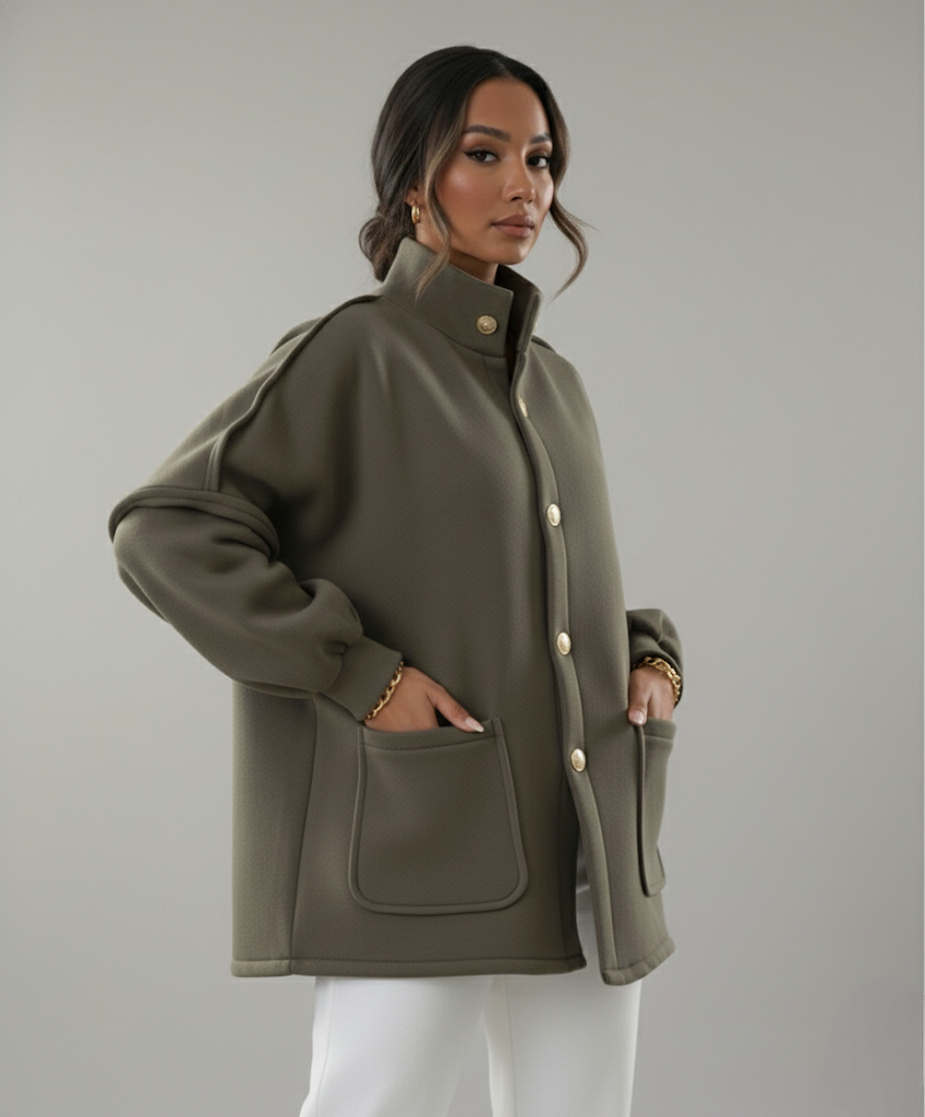 Mila Oversized Green Jacket | LouLou Couture