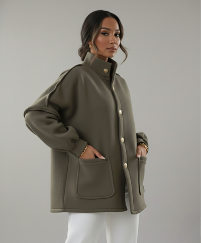 Mila Oversized Green Jacket | LouLou Couture