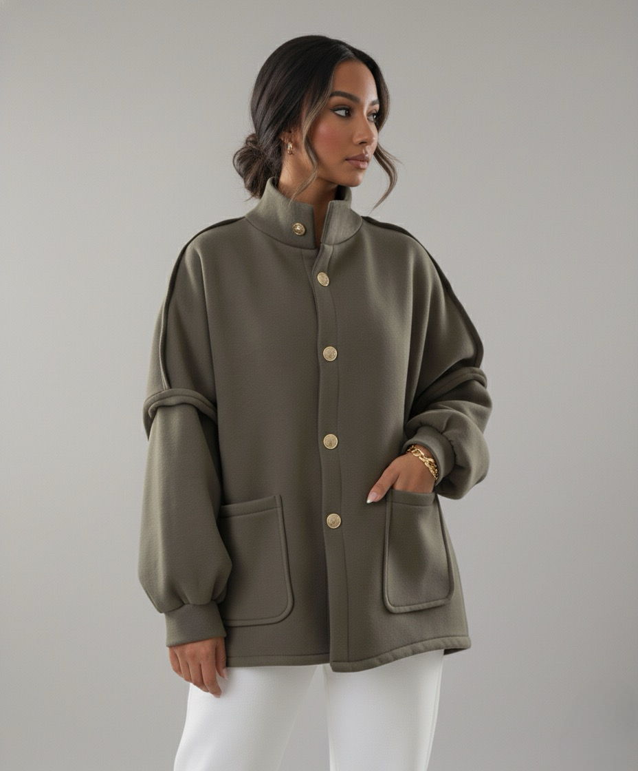 Mila Oversized Green Jacket | LouLou Couture