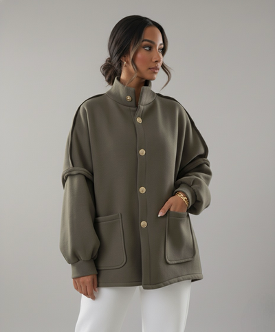 Mila Oversized Green Jacket | LouLou Couture