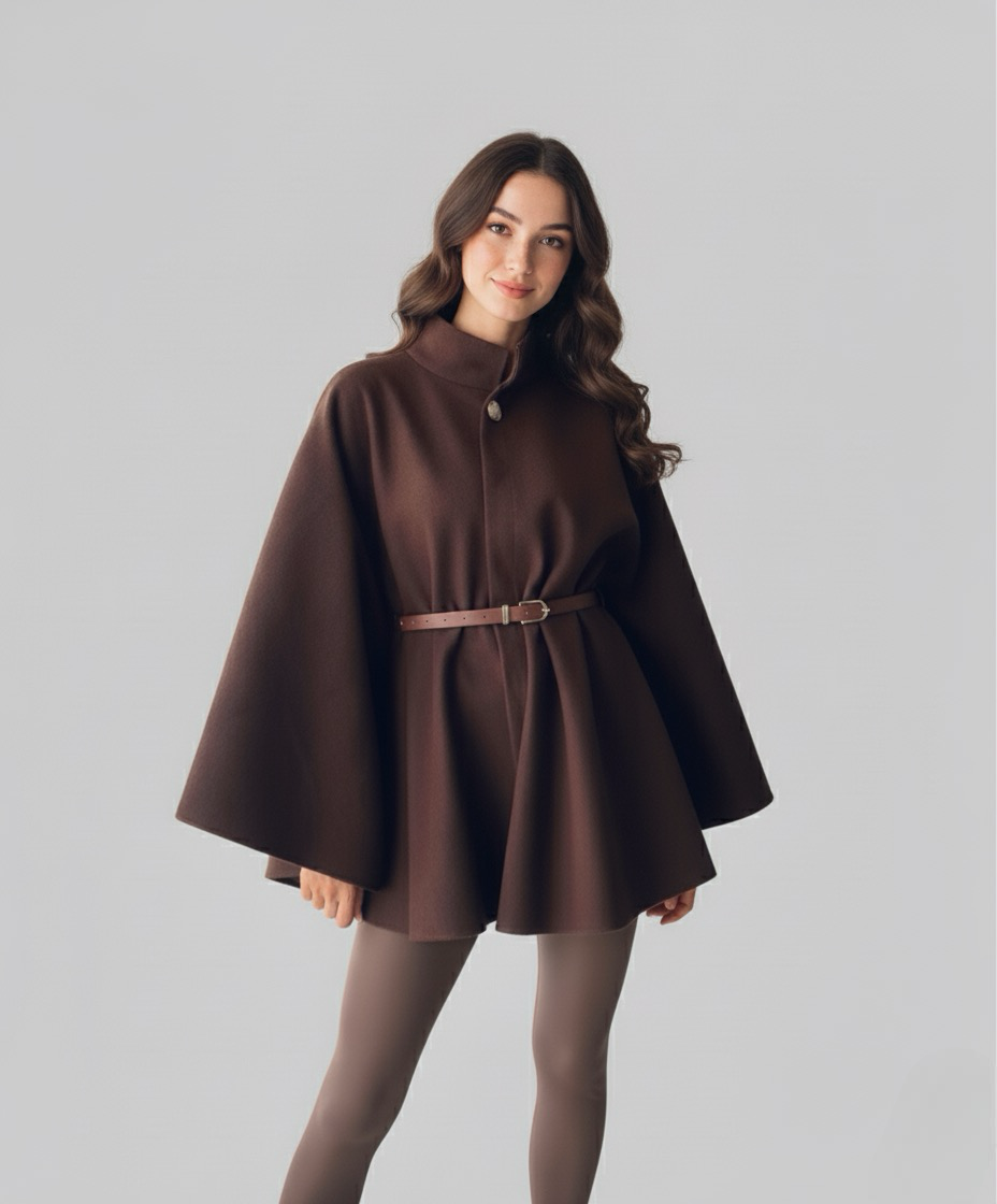 Cape Coat Brown | LouLou Couture