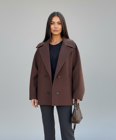 Brown Oversized Joana Jacket | LouLou Couture