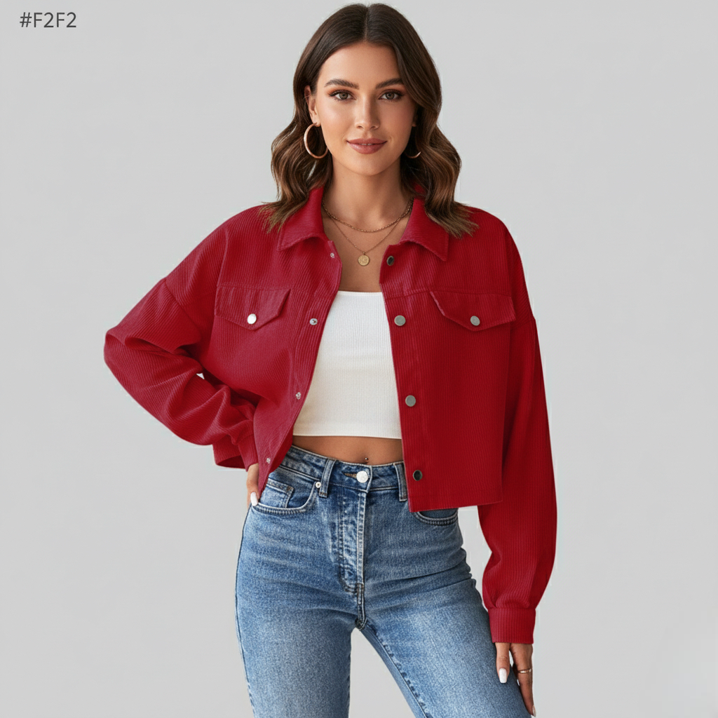 Classic Collared Button-Front Jacket | LouLou Couture