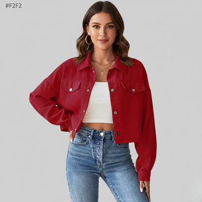 Classic Collared Button-Front Jacket | LouLou Couture