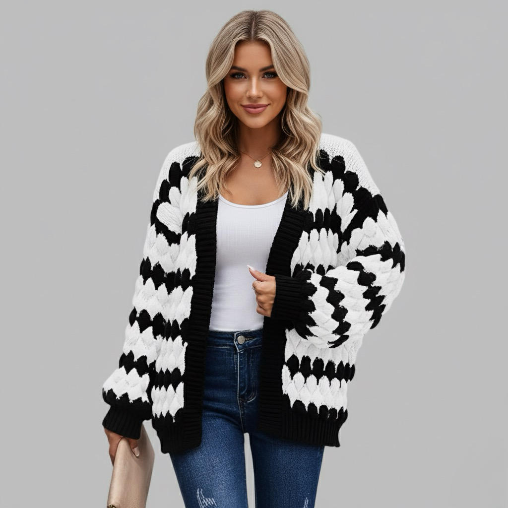 Casual Long Sleeve Drop Shoulder Cardigan | LouLou Couture
