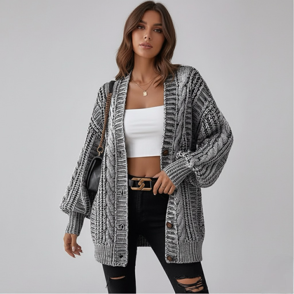 Cozy Plus Size Button Down Cardigan | LouLou Couture