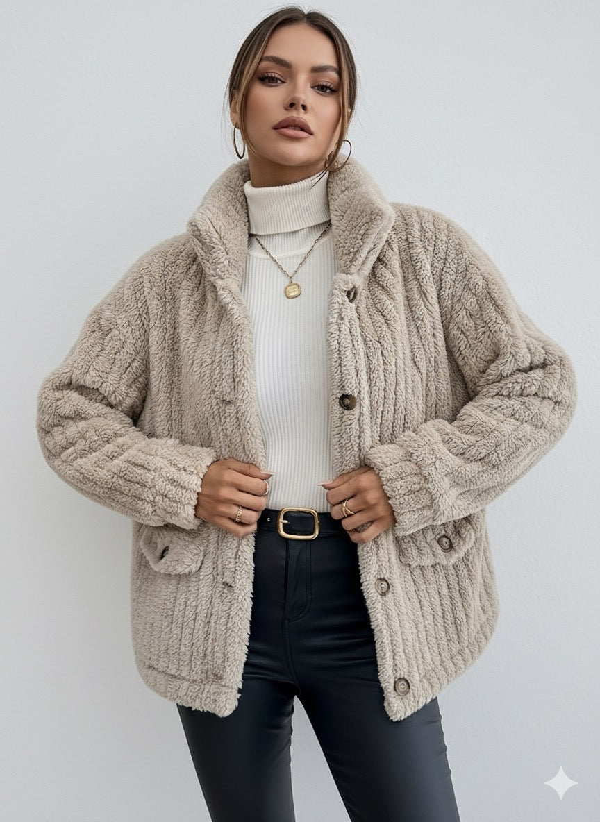 Double-Sided Velvet Button Cardigan | LouLou Couture