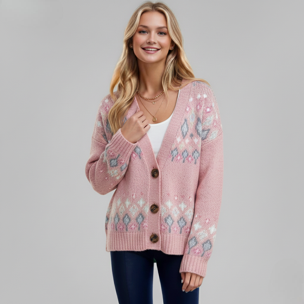 Sophie Pink Comfort Cardigan | LouLou Couture
