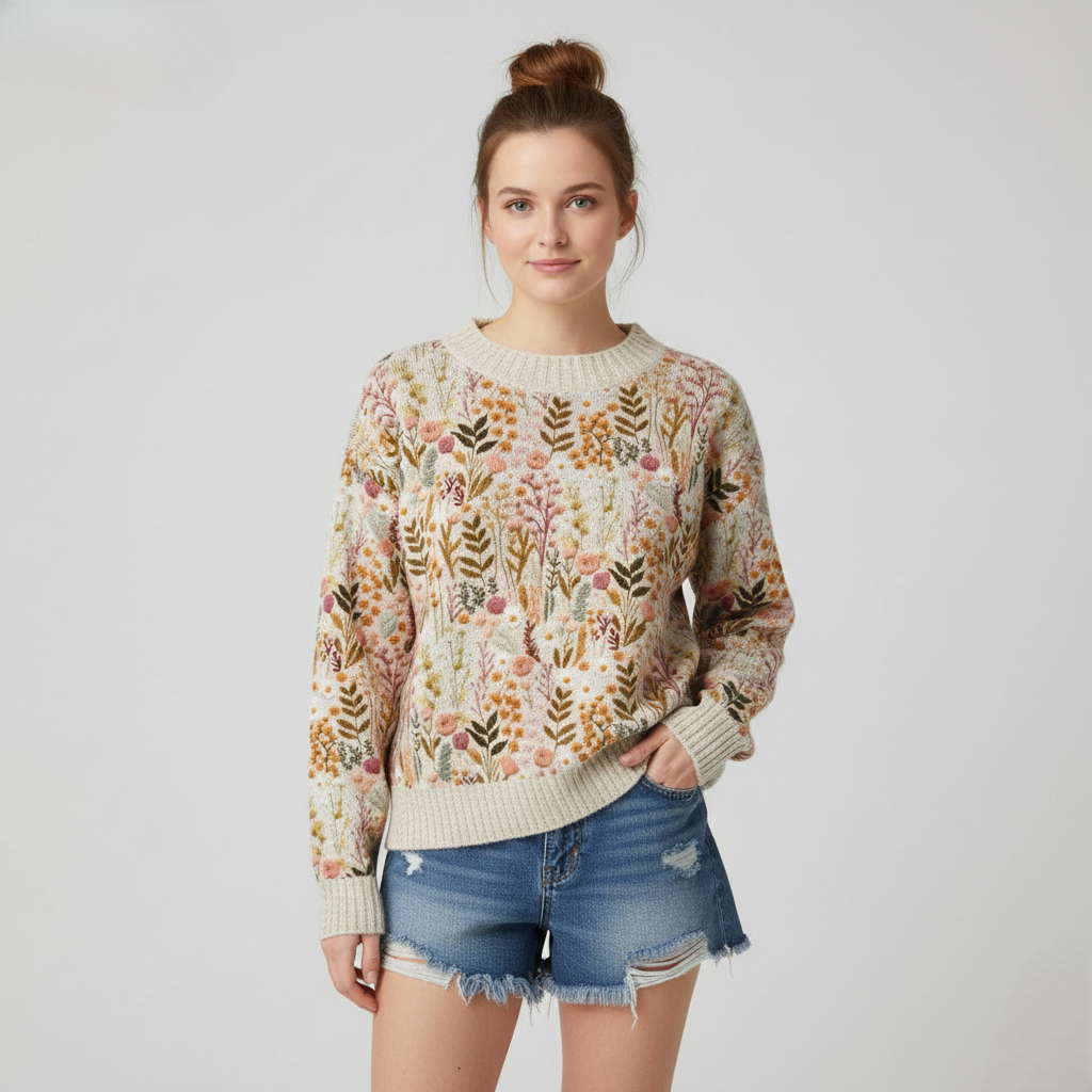 Nova Comfortable Floral Sweater | LouLou Couture