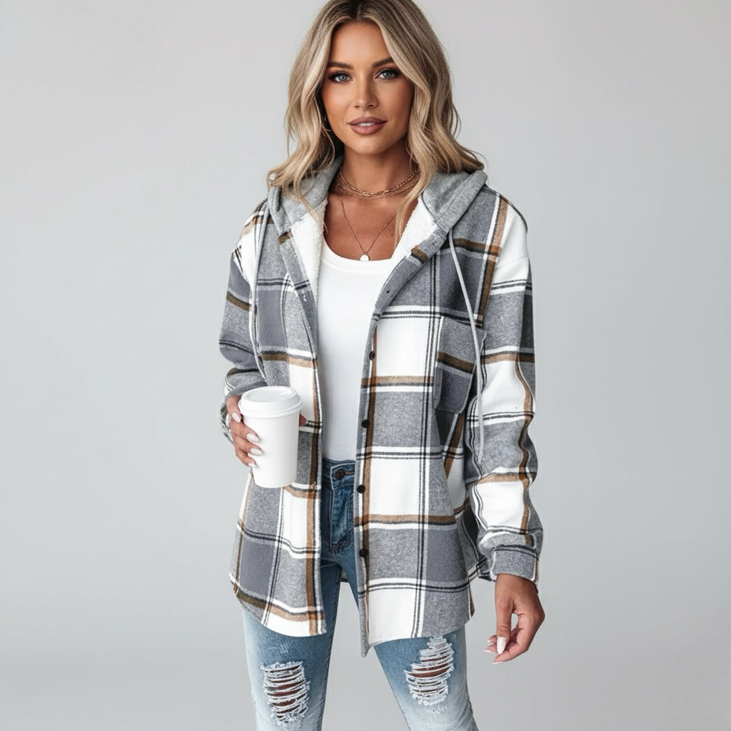 Emma Checked Hooded | LouLou Couture
