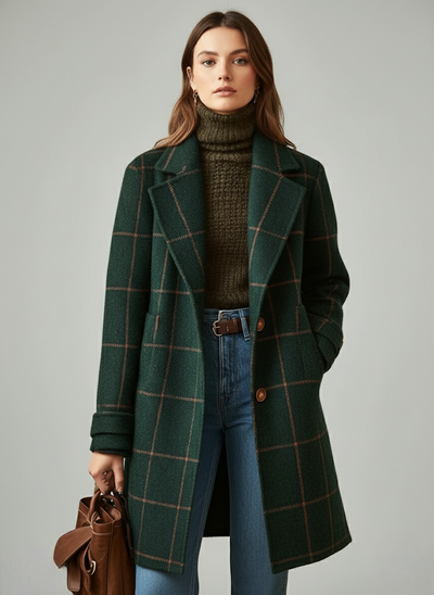 Cambridge Wool Check Coat | LouLou Couture