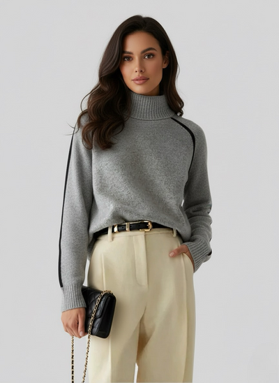 Eloise Contrast Sweater | LouLou Couture