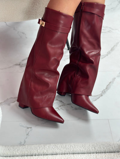 Burgundy Leather Boots | LouLou Couture
