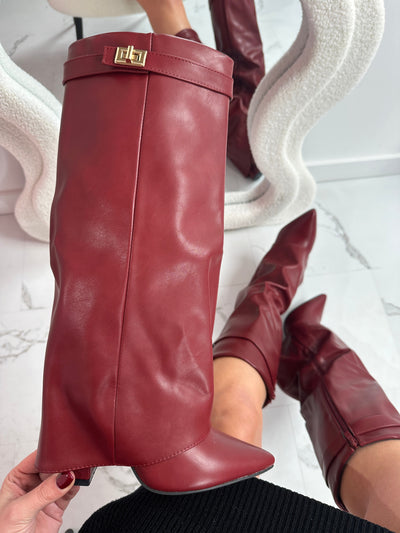 Burgundy Leather Boots | LouLou Couture