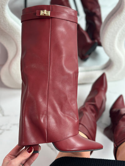 Burgundy Leather Boots | LouLou Couture