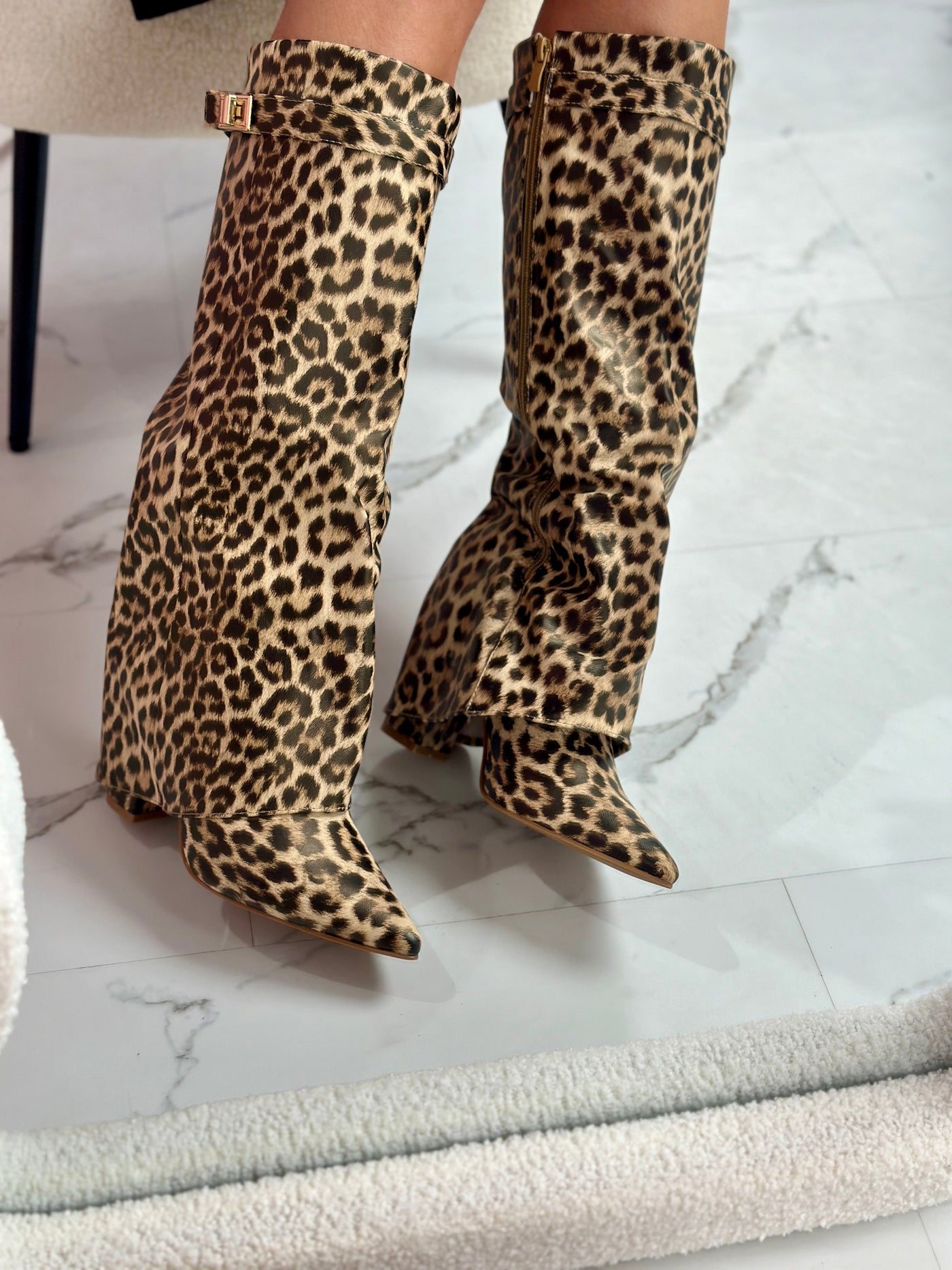 Leopard Leather Boots | LouLou Couture
