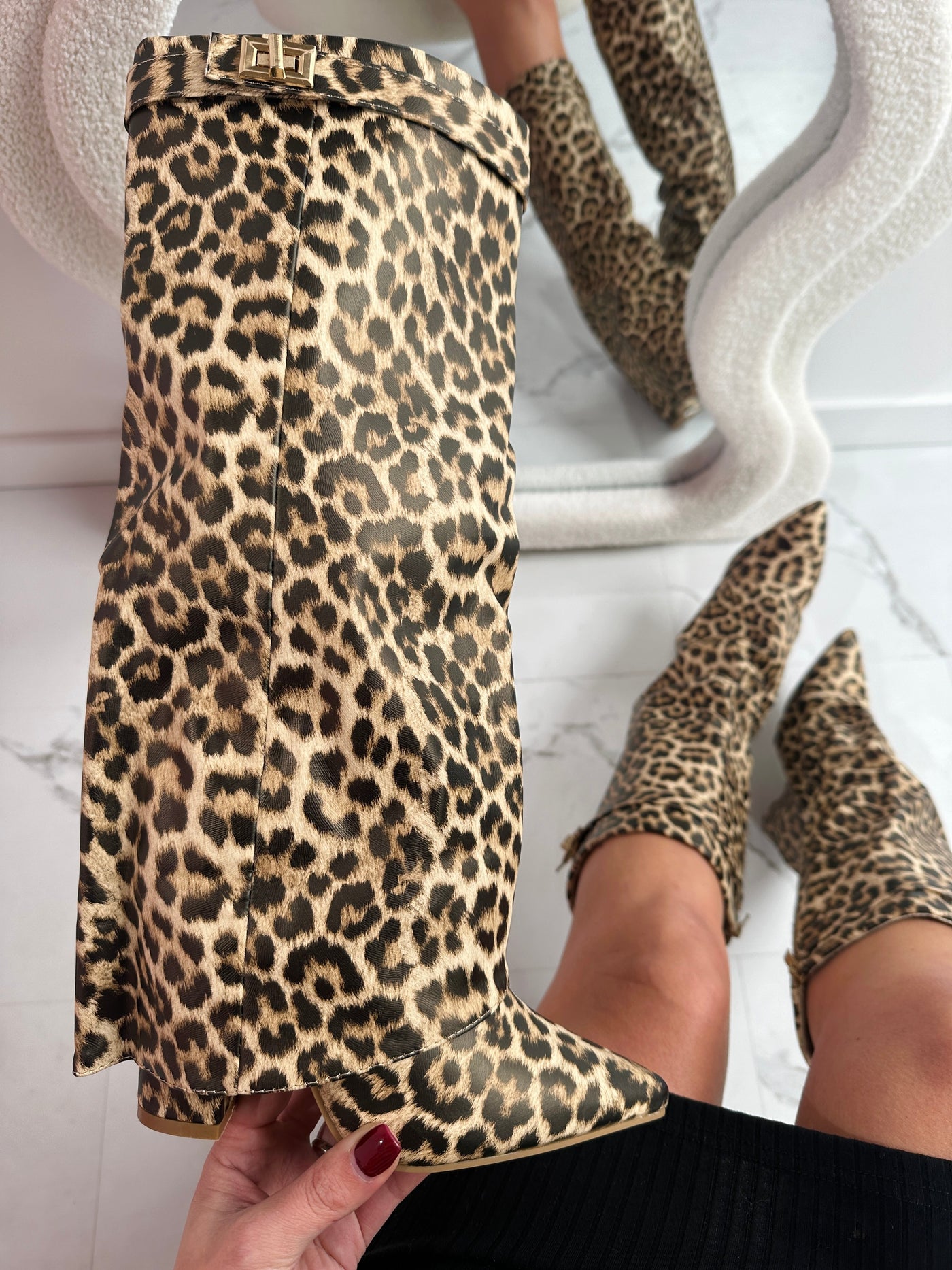 Leopard Leather Boots | LouLou Couture