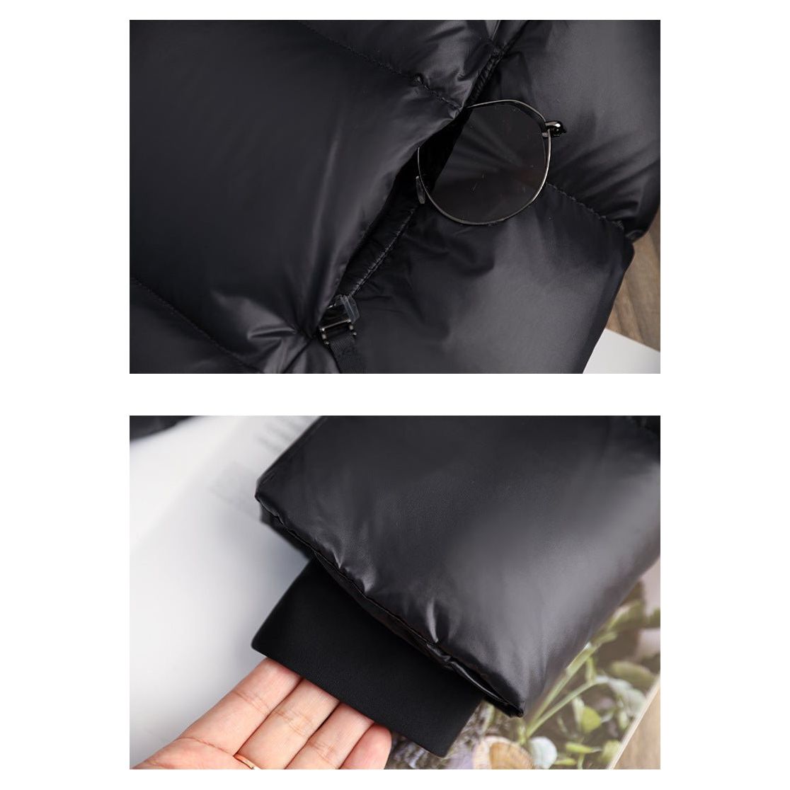 Long Quilted Winter Jacket With Hood and Zip | LouLou Couture