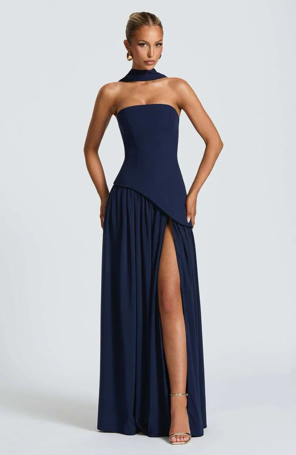 donna maxi dress Donna Karan Women's Chiffon Pleated Floral A-Line Dress - Midnight Green Multi