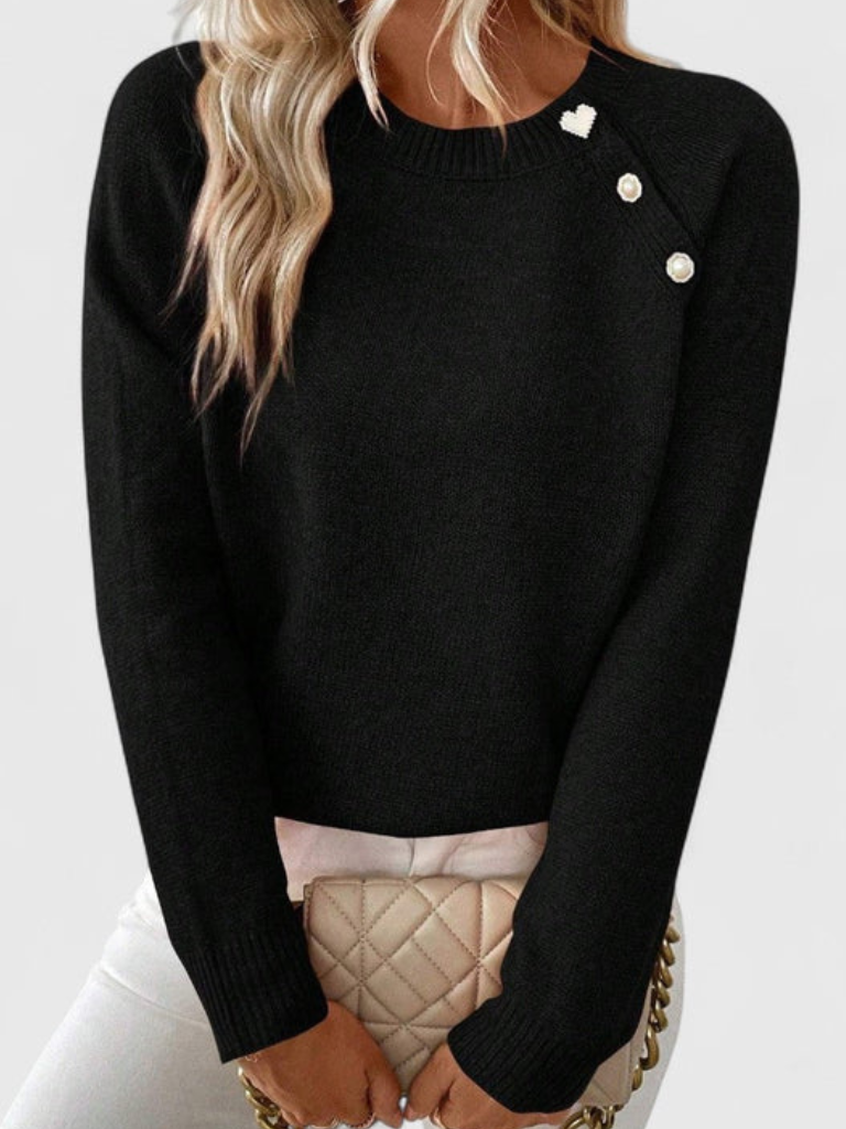 Eunice Button Knit Top | LouLou Couture