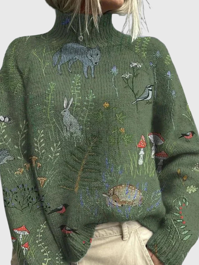 Knitted Turtleneck Cardigan | LouLou Couture