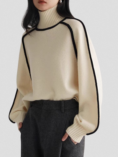 Eloise Contrast Sweater | LouLou Couture