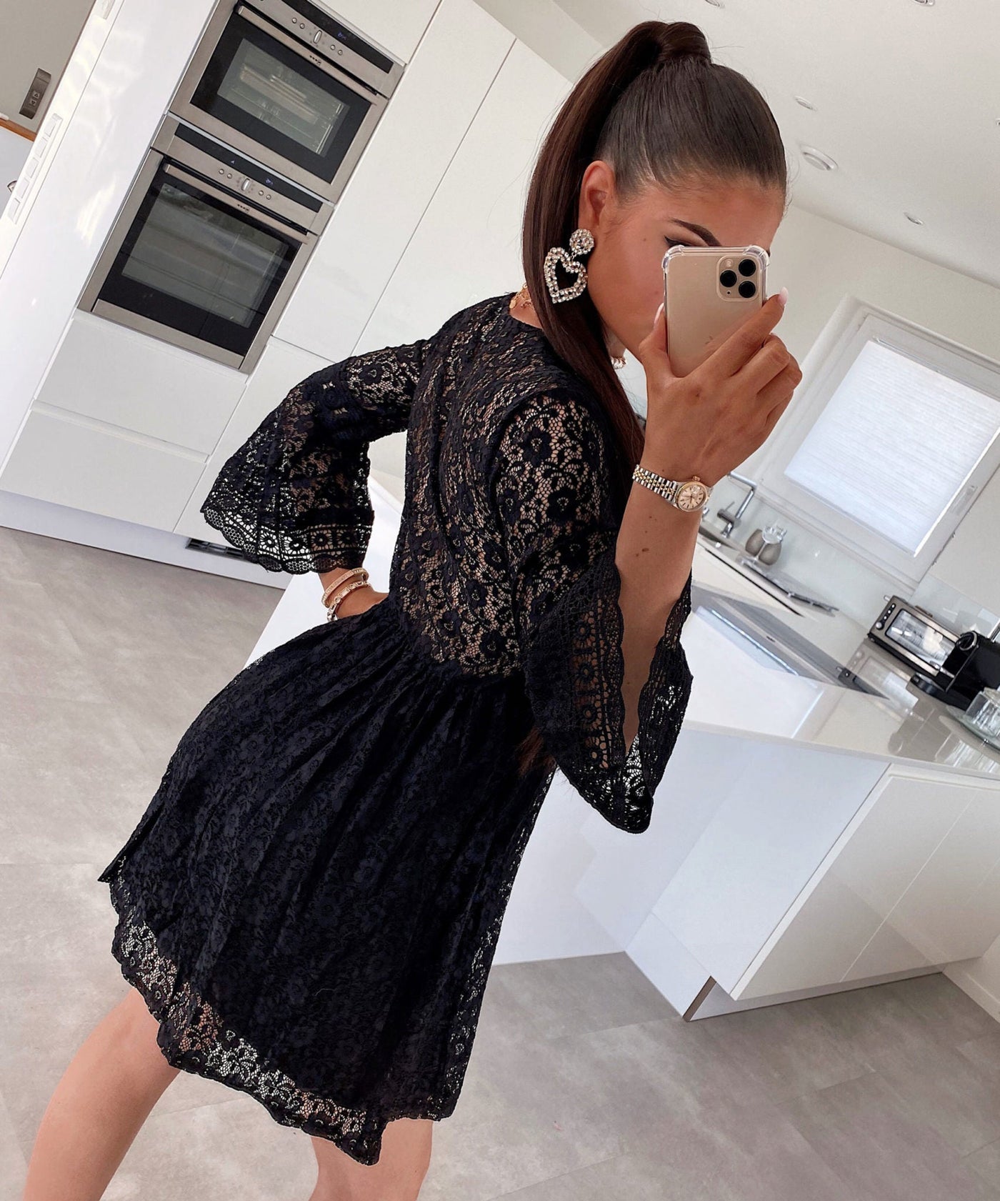Black Chique Mini Dress | LouLou Couture