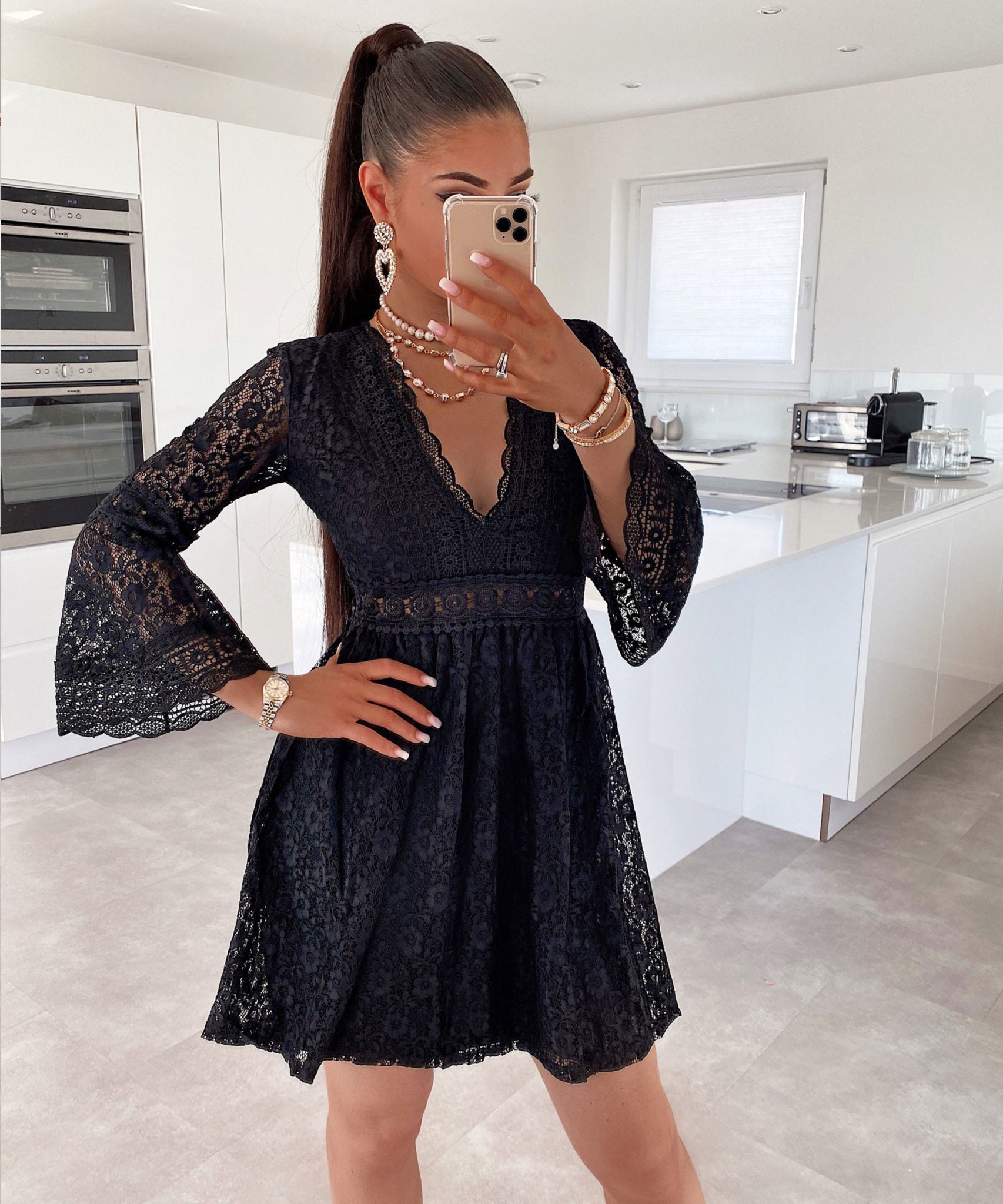 Black Chique Mini Dress | LouLou Couture