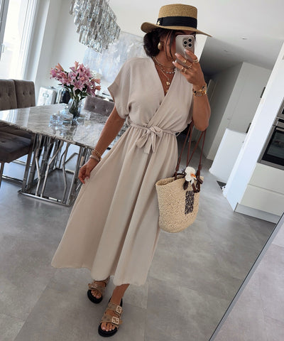 Beige Comfy Dress | LouLou Couture