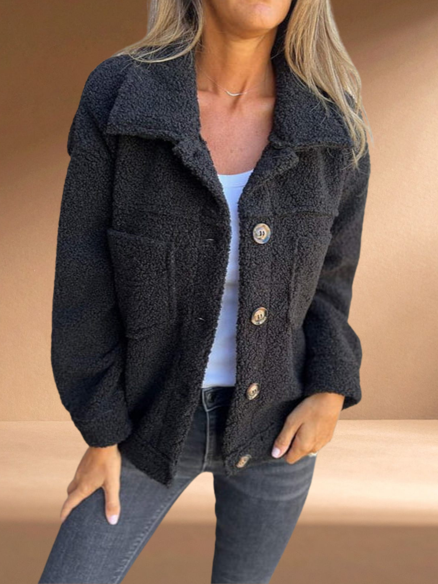 Alizée Cosy Button-Up Jacket | LouLou Couture