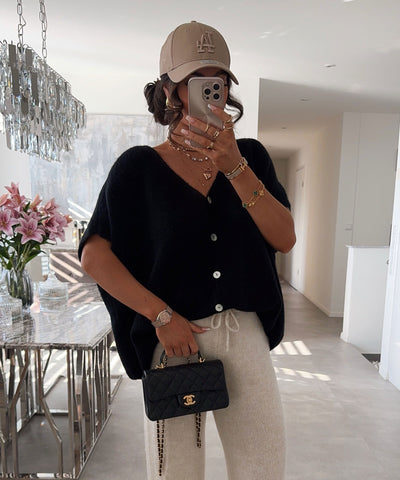 Draped Shoulder Cardigan | LouLou Couture