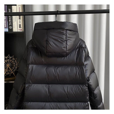 Long Quilted Winter Jacket With Hood and Zip | LouLou Couture