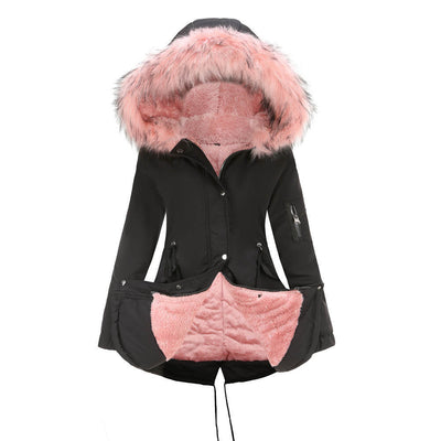 Warm Velvet-Trimmed Parka | LouLou Couture