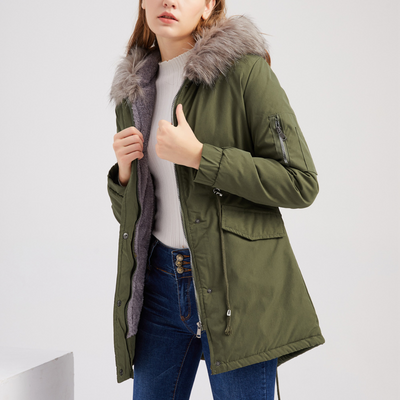 Warm Velvet-Trimmed Parka | LouLou Couture