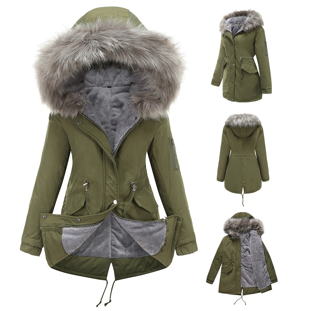 Warm Velvet-Trimmed Parka | LouLou Couture