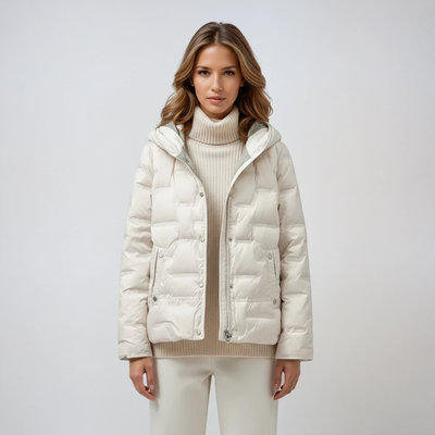Quilted Winter Jacket With Hood and Zip | LouLou Couture