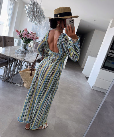 Colourful Ruffle Maxi Dress | LouLou Couture